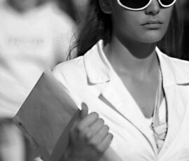 white rimmed shades